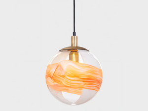 BALL #012 - Handmade blown glass pendant lamp _ Sogni Di Cristallo